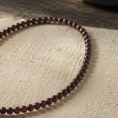 BR-023 indian small leaf red sandalwood wrap bracelet photo 2