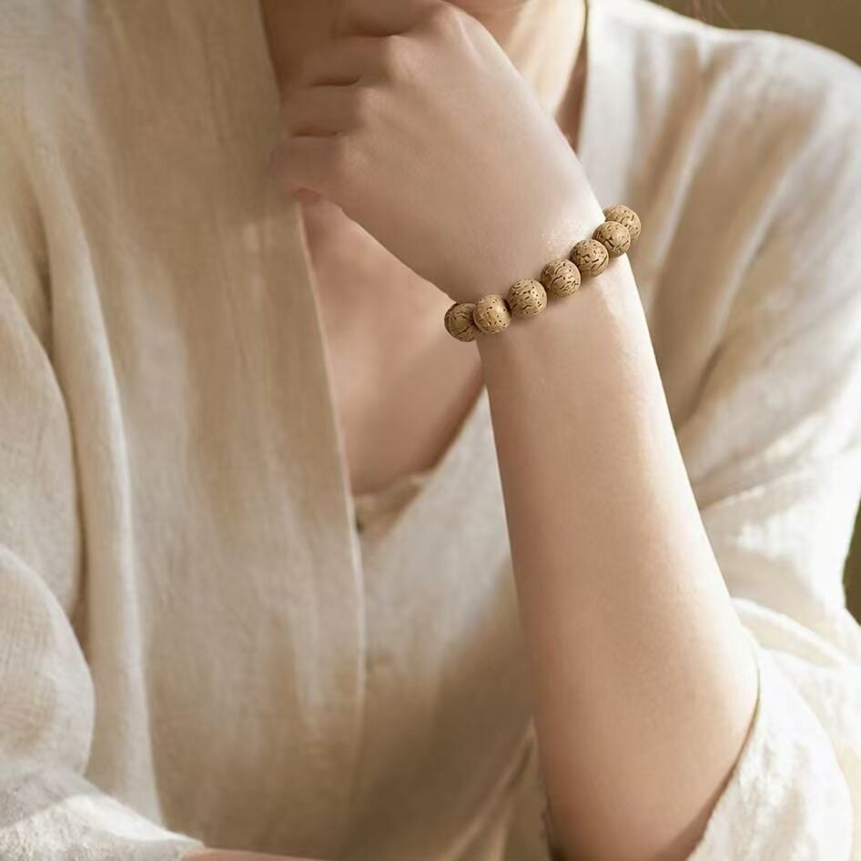 BR-024 walnut texture beaded bracelet photo 5