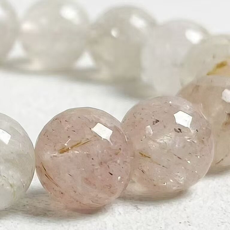 BR-033 pink snowflake phantom beaded bracelet photo 5